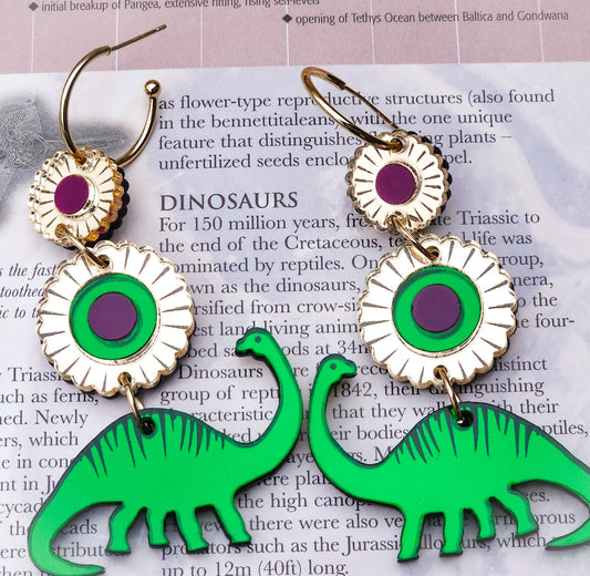 Dino Royalty Statement Earrings - Morti's Fun Club