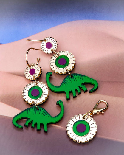 Dino Royalty Statement Earrings - Morti's Fun Club