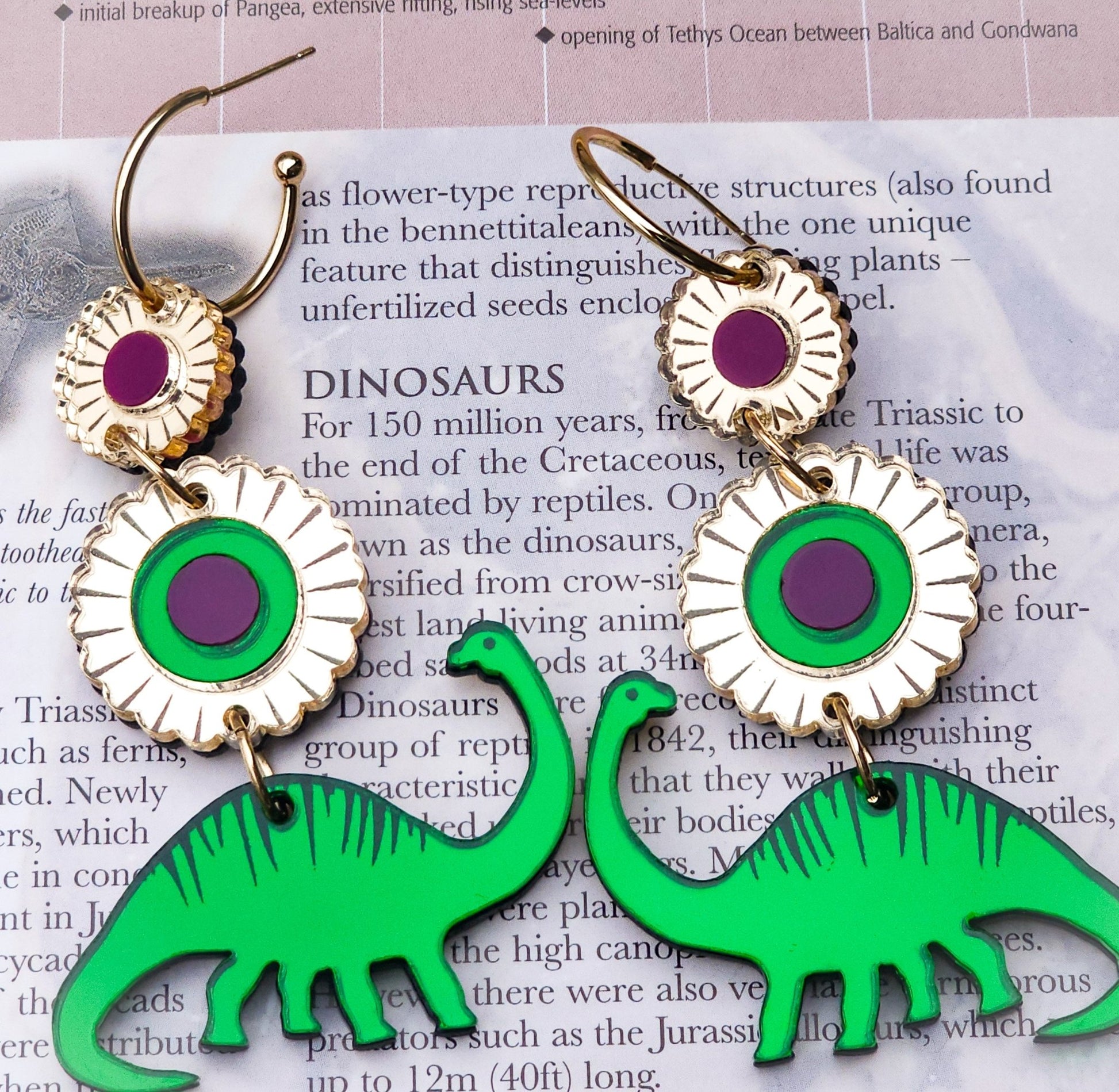 Dino Royalty Statement Earrings - Morti's Fun Club