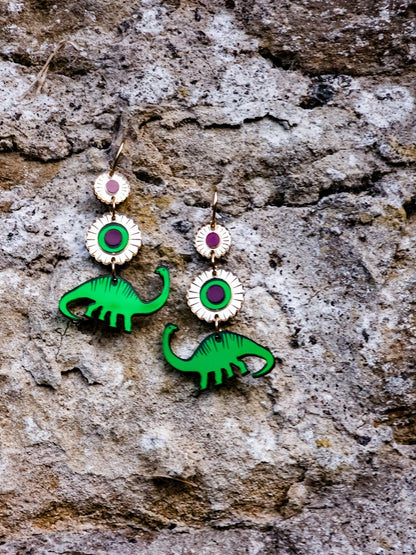 Dino Royalty Statement Earrings - Morti's Fun Club