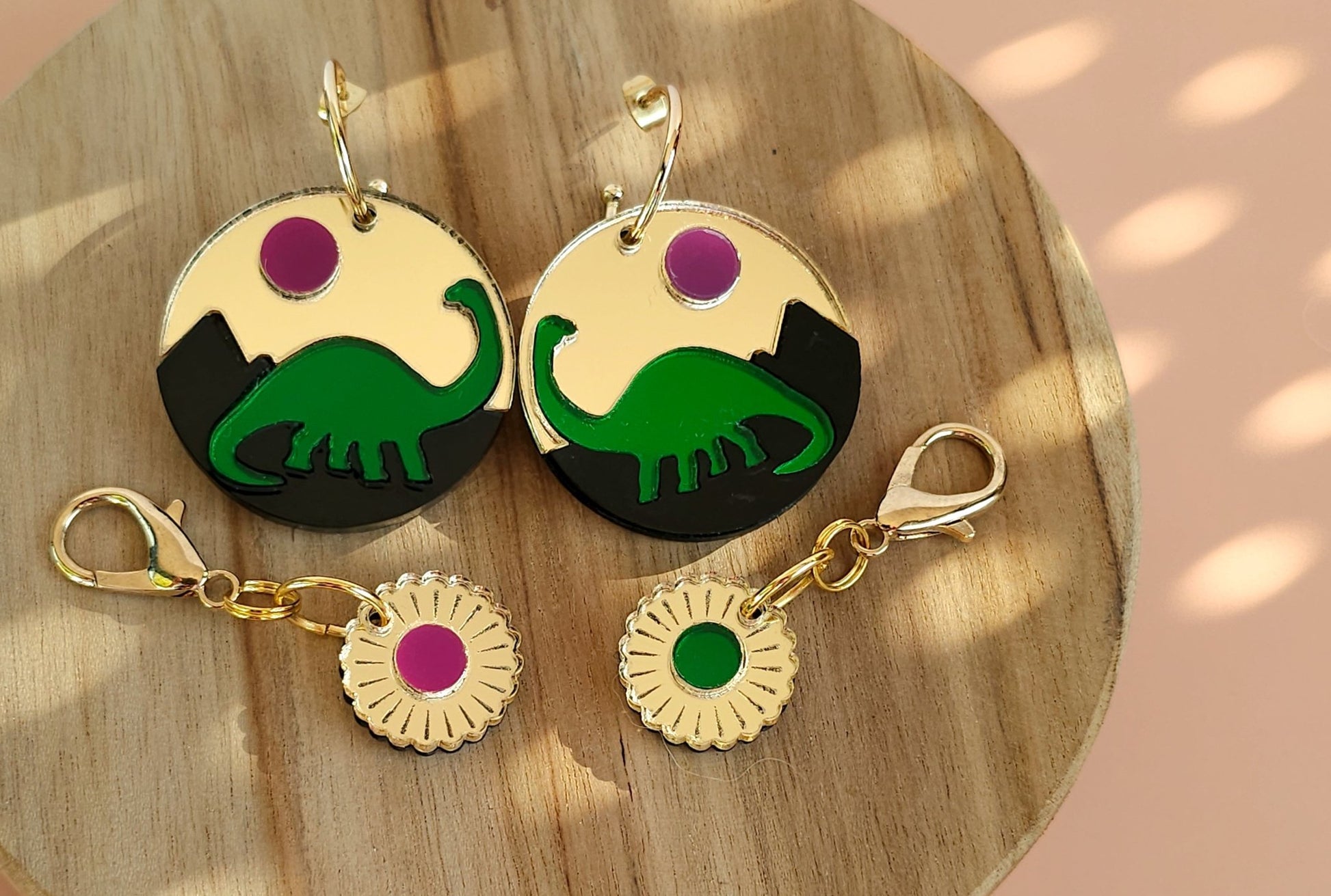 Jurassic Moonrise Earrings - Morti's Fun Club