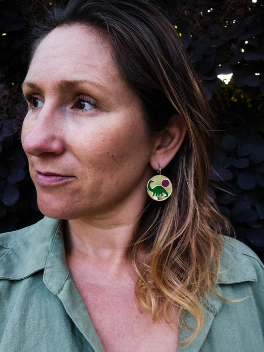 Tiny Dino Earrings - Morti's Fun Club