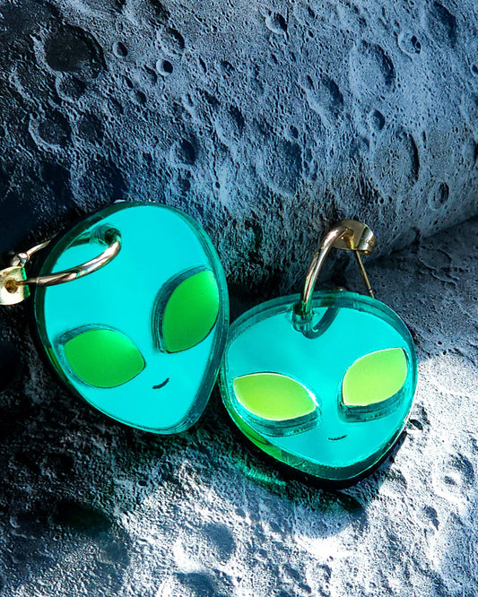We Come in Peace Earrings - Morti's Fun Club