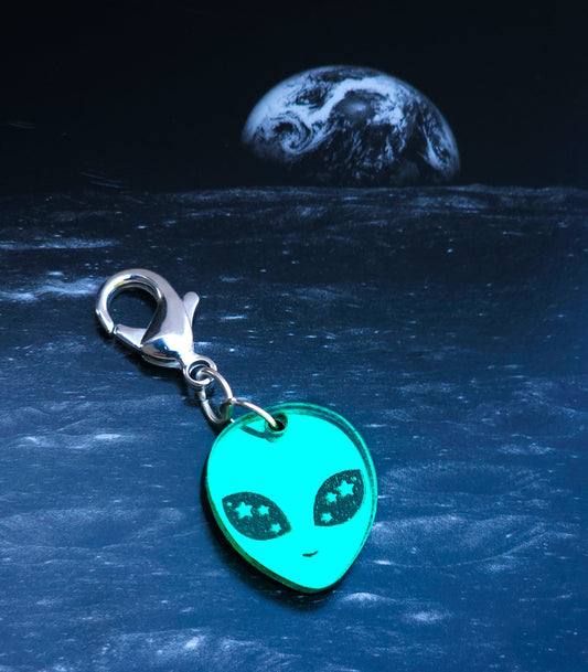 💫 We Come in Peace Matching Set: Earrings + Collar Charm - Morti's Fun Club